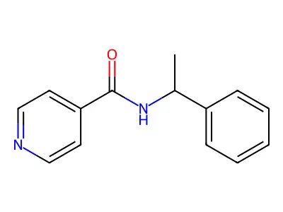 N-(1-Phenylethyl)-4-pyridinecarboxamide structure