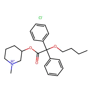 Acetic acid, 2-butoxy-2,2-diphenyl-, (1-methyl-3-piperidyl) ester, hydrochloride structure