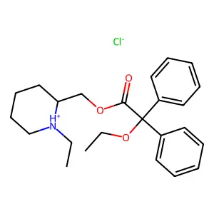 (1-Ethylpiperidin-2-yl)methyl ethoxy(diphenyl)acetate--hydrogen chloride (1/1) structure