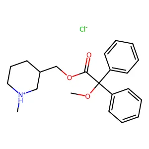 (1-Methylpiperidin-3-yl)methyl methoxy(diphenyl)acetate--hydrogen chloride (1/1) structure