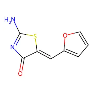 2-Amino-5-(furan-2-ylmethylidene)-1,3-thiazol-4-one structure