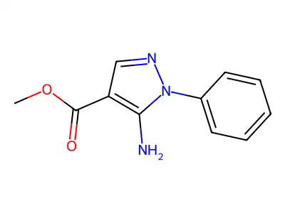 Methyl 5-amino-1-phenyl-1H-pyrazole-4-carboxylate structure