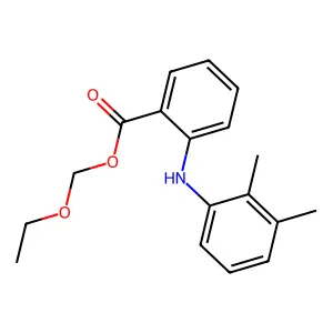 Benzoic acid, 2-((2,3-dimethylphenyl)amino)-, ethoxymethyl ester structure