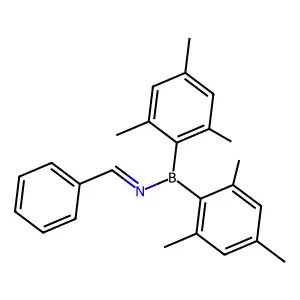 Benzylideneaminodimesitylborane structure
