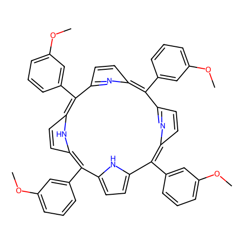 5,10,15,20-Tetrakis(3-methoxyphenyl)-21,22-dihydroporphyrin structure