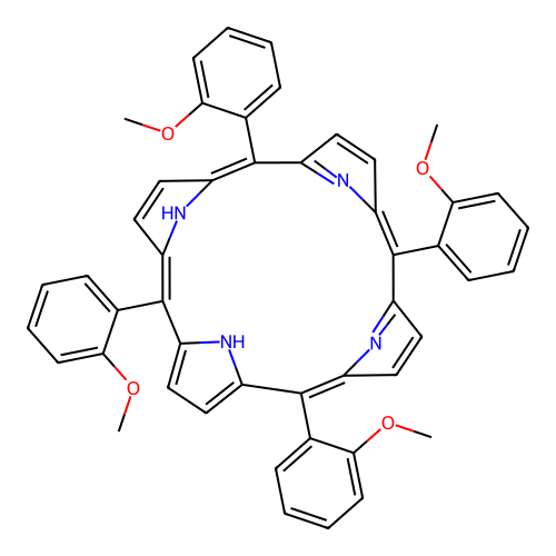 5,10,15,20-Tetrakis(2-methoxyphenyl)-21,22-dihydroporphyrin structure