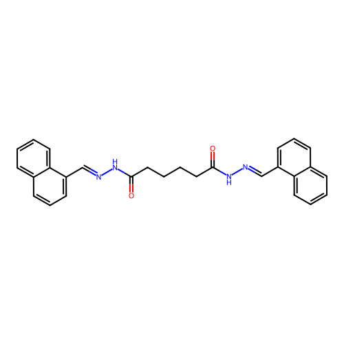 N,N'-bis[(E)-naphthalen-1-ylmethylideneamino]hexanediamide structure