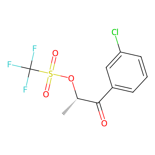 (1S)-2-(3-Chlorophenyl)-1-methyl-2-oxoethyl 1,1,1-trifluoromethanesulfonate structure