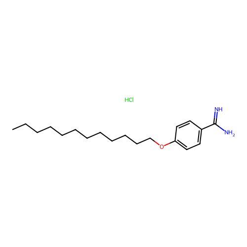 4-Dodecoxybenzenecarboximidamide;hydrochloride structure