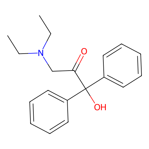 2-Propanone, 3-diethylamino-1,1-diphenyl-1-hydroxy- structure