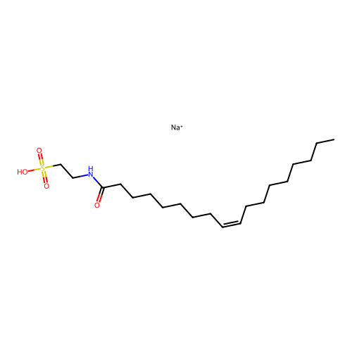Ethanesulfonic acid, 2-(9-octadecenylamino)-, monosodium salt, (Z)- structure