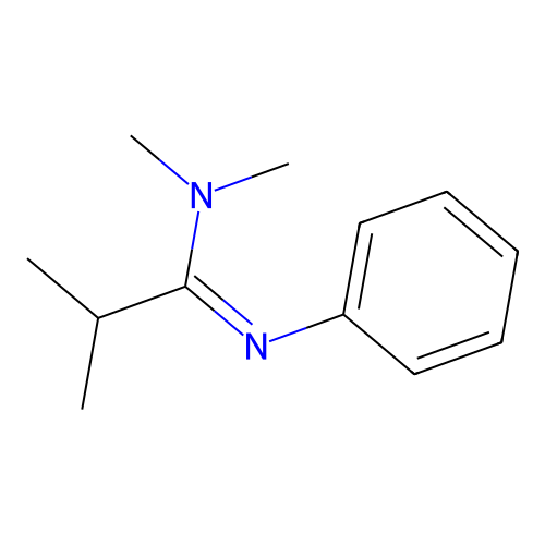 N,N-Dimethyl-N'-phenyl-isobutyramidine structure