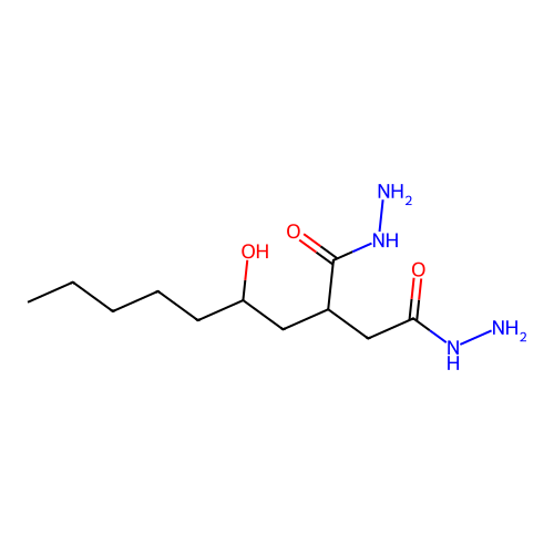 2-(2-Hydroxyheptyl)butanedihydrazide structure