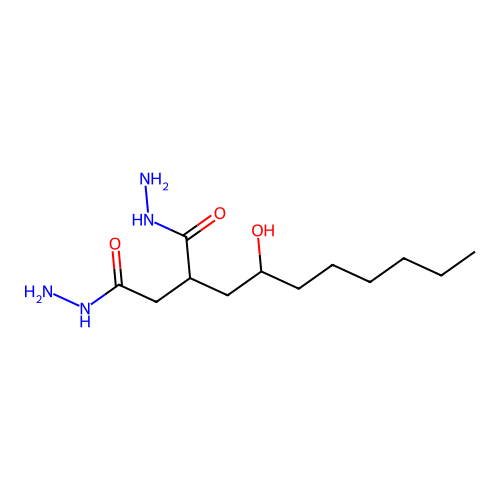 2-(2-Hydroxyoctyl)butanedihydrazide structure