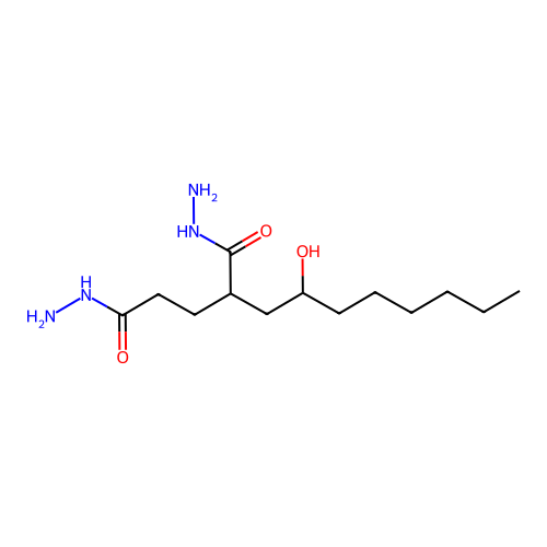 2-(2-Hydroxyoctyl)pentanedihydrazide structure