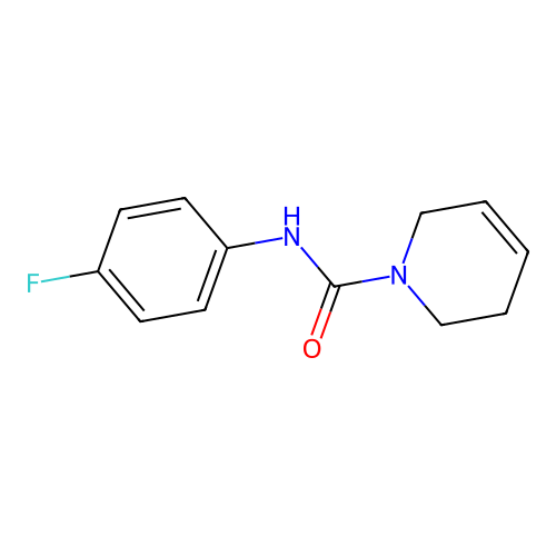 1-(4-Fluorophenylcarbamoyl)-1,2,3,6-tetrahydropyridine structure