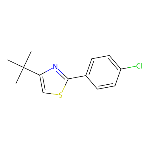 4-Tert-butyl-2-(4-chlorophenyl)-1,3-thiazole structure