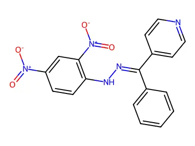 Phenyl(4-pyridinyl)methanone {2,4-bisnitrophenyl}hydrazone structure