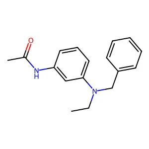N-[3-[乙基(苄基)氨基]苯基]乙酰胺 structure