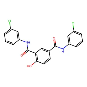 Isophthalanilide, 3',3''-dichloro-4-hydroxy- structure