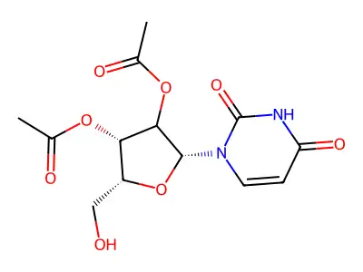 2',3'-Di-O-acetyl-D-uridine structure