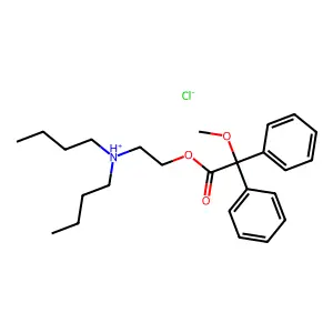 2-(Dibutylamino)ethyl methoxy(diphenyl)acetate--hydrogen chloride (1/1) structure