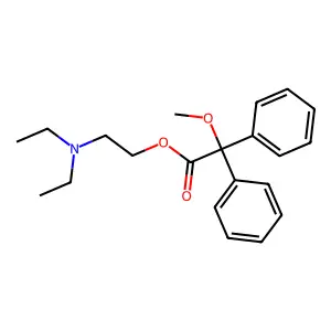 Acetic acid, 2,2-diphenyl-2-methoxy-, 2-(diethylamino)ethyl ester structure