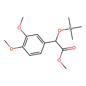 Acetic acid, (3,4-dimethoxyphenyl)(trimethylsiloxy)-, methyl ester structure