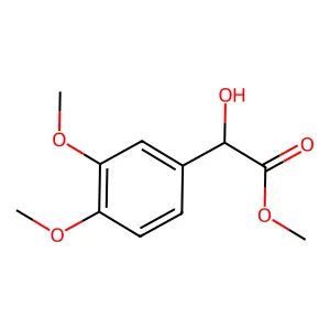 Mandelic acid, 3,4-dimethoxy-, methyl ester structure