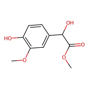Mandelic acid, 4-hydroxy-3-methoxy-, methyl ester structure
