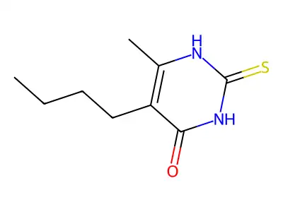 5-Butyl-6-methyl-2-thiouracil structure