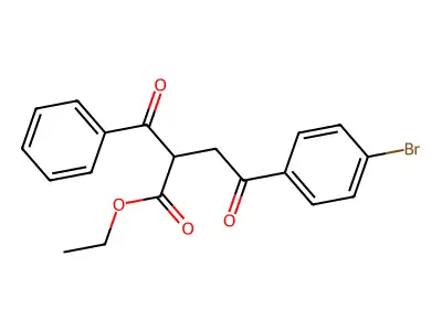Ethyl 2-benzoyl-4-(4-bromophenyl)-4-oxobutanoate structure