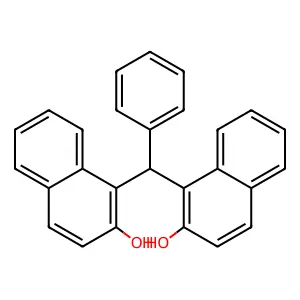 1,1'-(Phenylmethylene)di(naphthalen-2-ol) structure
