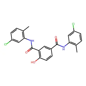 N~1~,N~3~-Bis(5-chloro-2-methylphenyl)-4-hydroxybenzene-1,3-dicarboximidic acid structure