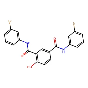 Isophthalanilide, 3',3''-dibromo-4-hydroxy- structure