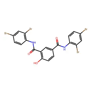 Isophthalanilide, 4-hydroxy-2',2'',4',4''-tetrabromo- structure