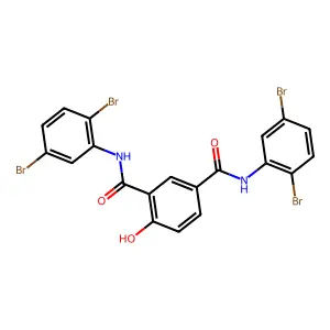 Isophthalanilide, 4-hydroxy-2',2'',5',5''-tetrabromo- structure