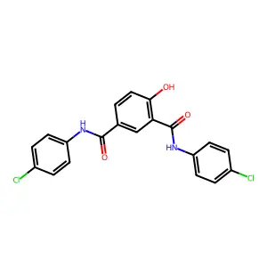 Isophthalanilide, 4',4''-dichloro-4-hydroxy- structure