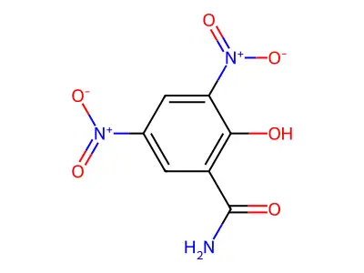 2-Hydroxy-3,5-dinitrobenzamide structure