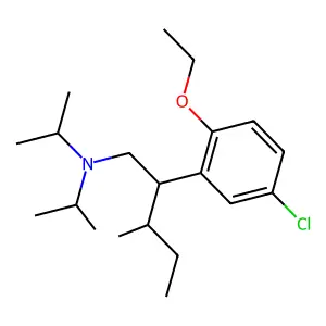 Phenethylamine, beta-(sec-butyl)-5-chloro-2-ethoxy-N,N-diisopropyl- structure