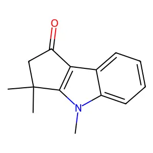 3,3,4-Trimethyl-3,4-dihydrocyclopenta(b)indol-1(2H)-one structure