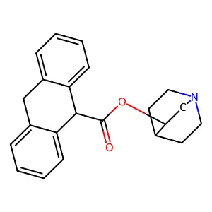 9-Anthroic acid, 9,10-dihydro-, 3-quinuclidinyl ester structure