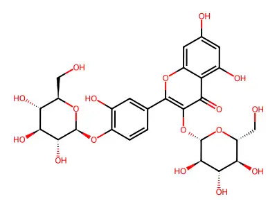 Quercetin 3,4'-diglucoside structure