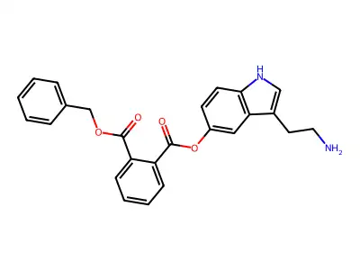 3-(2-aminoethyl)-1H-indol-5-yl benzyl benzene-1,2-dicarboxylate structure