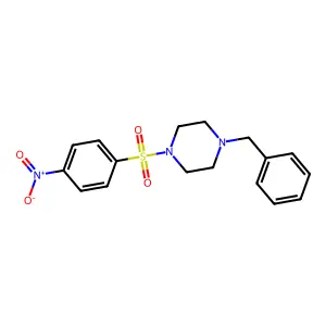 1-Benzyl-4-[(4-nitrophenyl)sulfonyl]piperazine structure