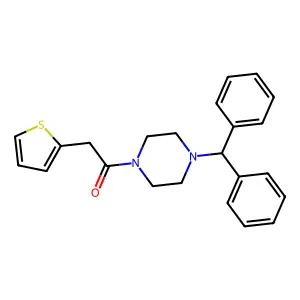1-(4-(Diphenylmethyl)piperazinyl)-2-(2-thienyl)ethan-1-one structure