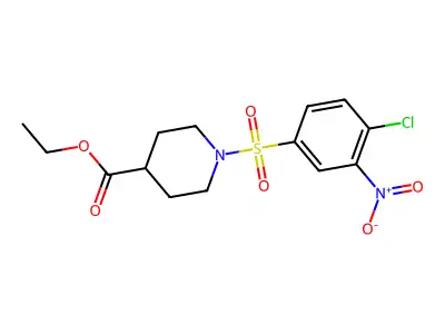 Ethyl 1-(4-chloro-3-nitrobenzenesulfonyl)piperidine-4-carboxylate structure