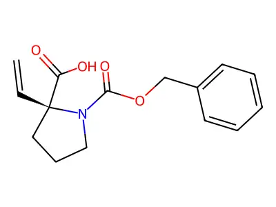 1,2-Pyrrolidinedicarboxylic acid, 2-ethenyl 1-(phenylmethyl) ester, (S)- structure