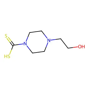 1-Piperazinecarbodithioic acid, 4-(2-hydroxyethyl)- structure