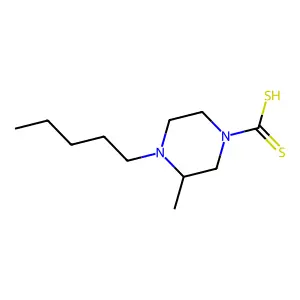 1-Piperazinecarbodithioic acid, 3-methyl-4-pentyl- structure